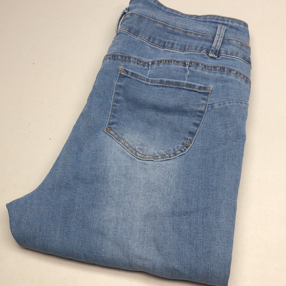 DISTRESS IBIZA ULTRA HIGH-RISE PUSH UP SKINNY JEANS 15/32x28 😎